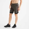 Domyos 2-in1-Shorts Herren Atmungsaktiv Mit RV-Tasche – Khaki 5