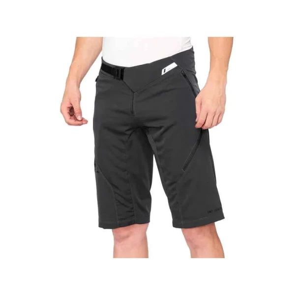 100% Airmatic Shorts – Charcoal 1