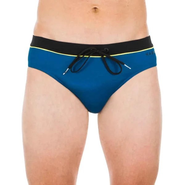 Nabaiji Badehose Slip 100 Pep Herren Blau/weiss 4