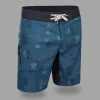 OLAIAN Boardshorts Surfen Herren Mittellang 500 Alchemie Blaugrau 7