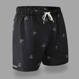 OLAIAN Boardshorts Surfen Herren Mittellang 100 Popstrp Schwarz 18