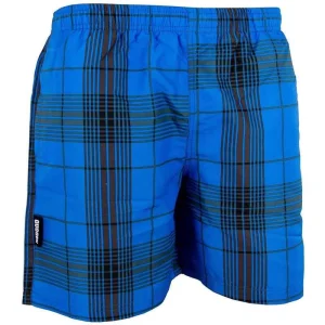 GUGGEN MOUNTAIN Style 4 Herren Badehose Kariert *Grau Blau* 6