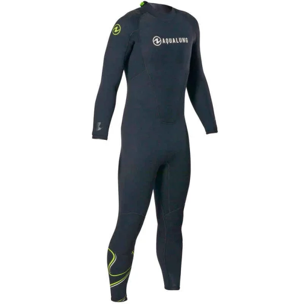 AQUALUNG Neoprenanzug Tauchen WAVE Neopren 5,5 mm Herren Schwarz/gelb 1