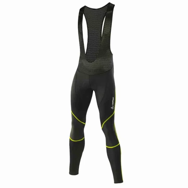 Loeffler Radhose Lang M Bike Bib Tights WS Elastic Für Herren – Schwarz 1